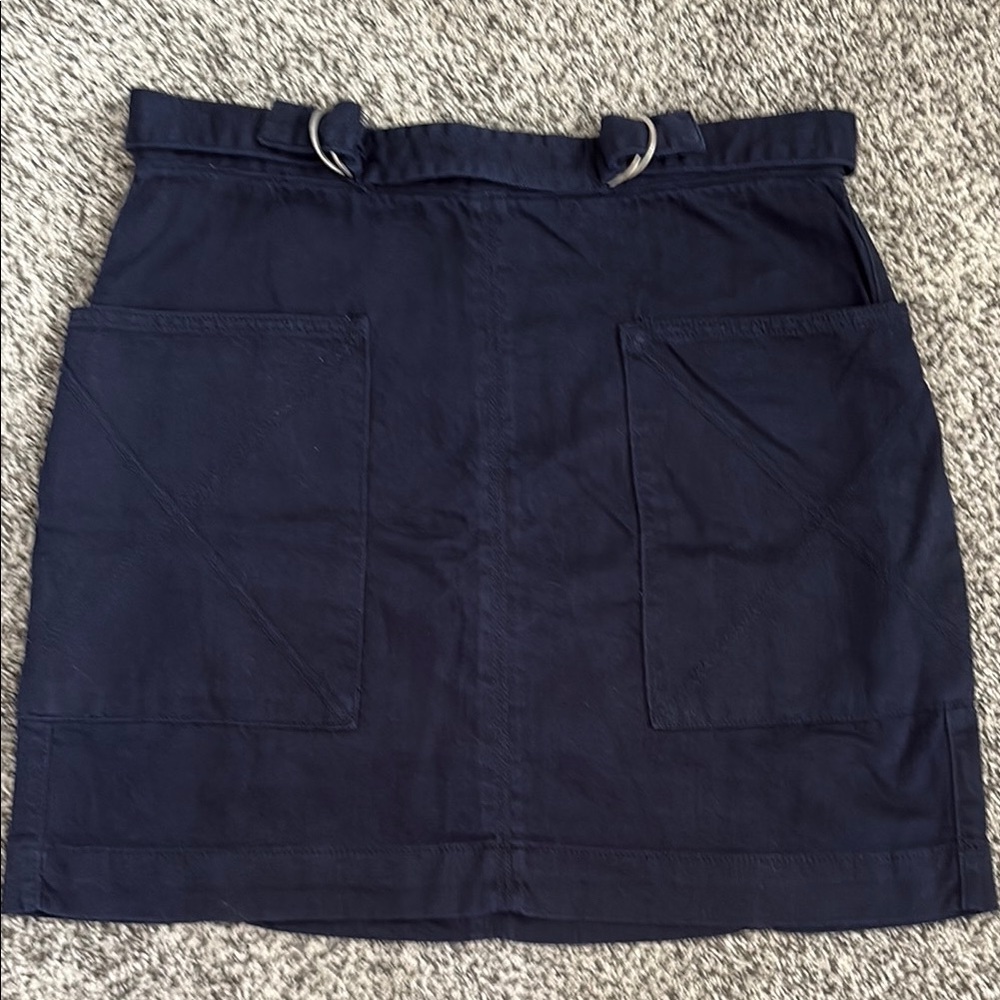 Pilcro and the Letterpress Women's Navy Utility Pocket Skirt